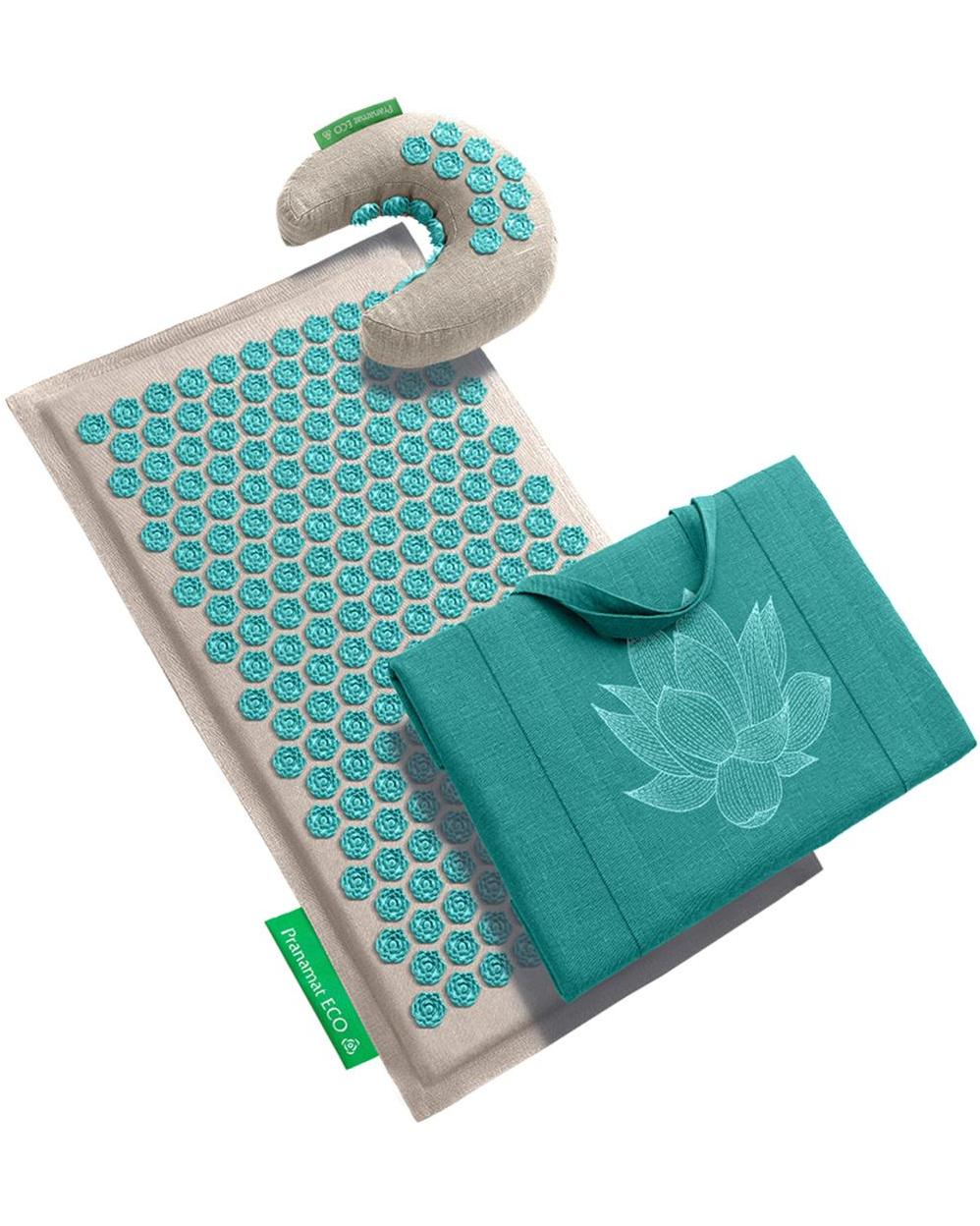 Pranamat + PranaMoon + BigBag (Natural/Turquoise)