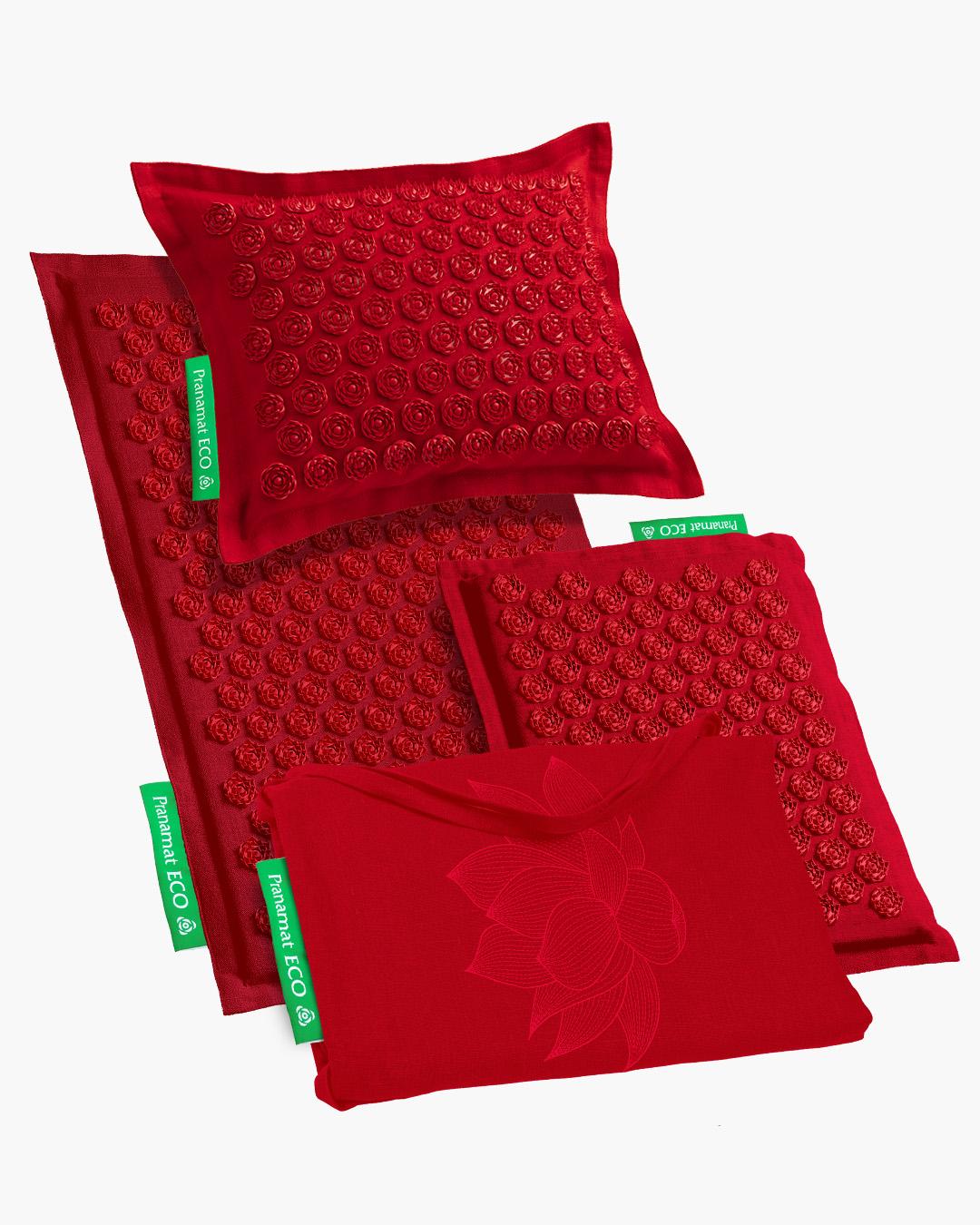 Pranamat + PranaPillow + Mini + BigBag (Burgundy)