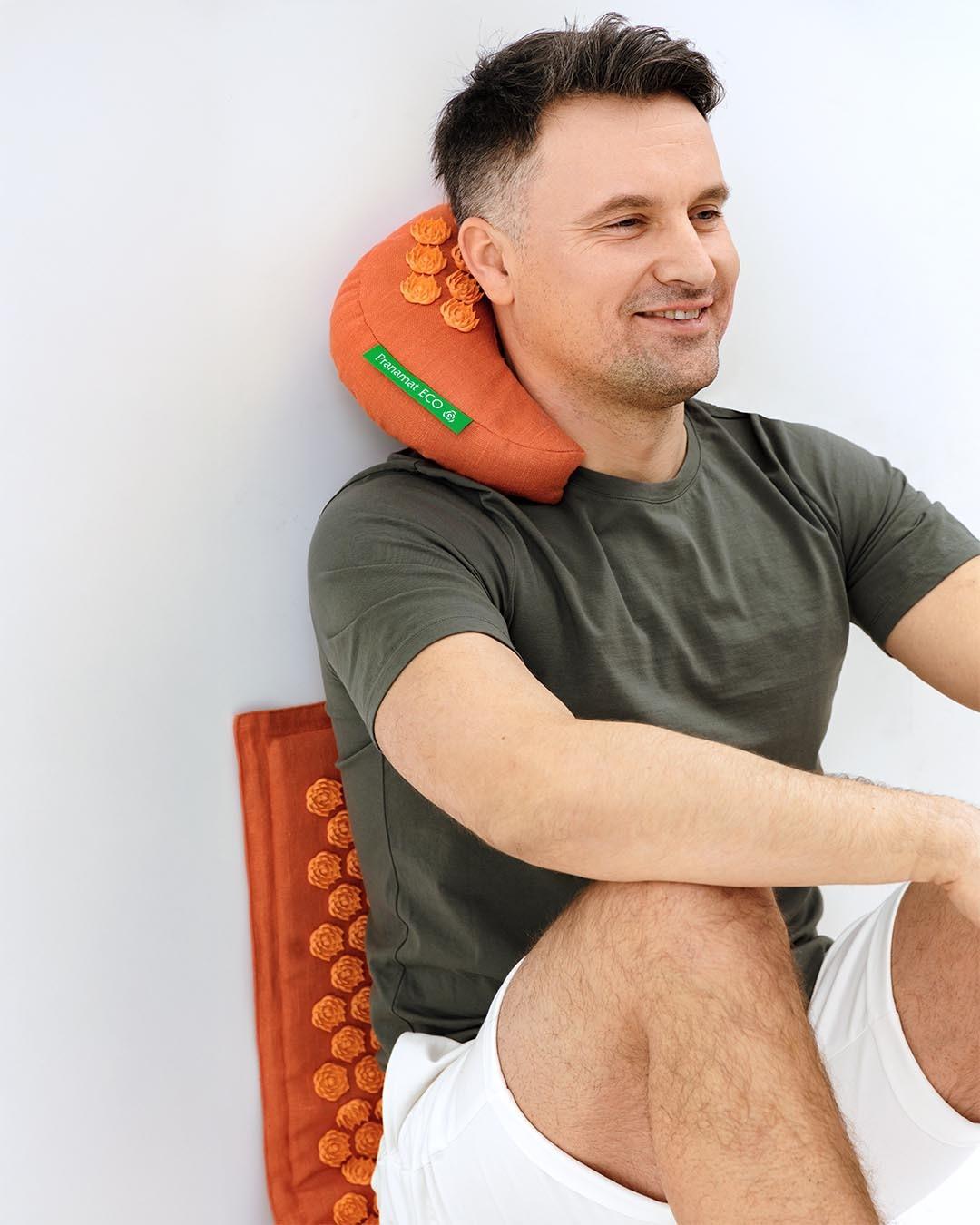 Pranamat + PranaPillow + PranaMoon (Orange)