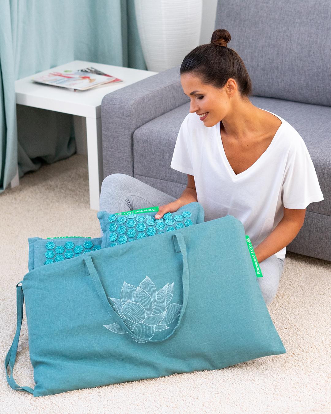 Pranamat + PranaPillow + Big Bag + PranaBelt (Turquoise)