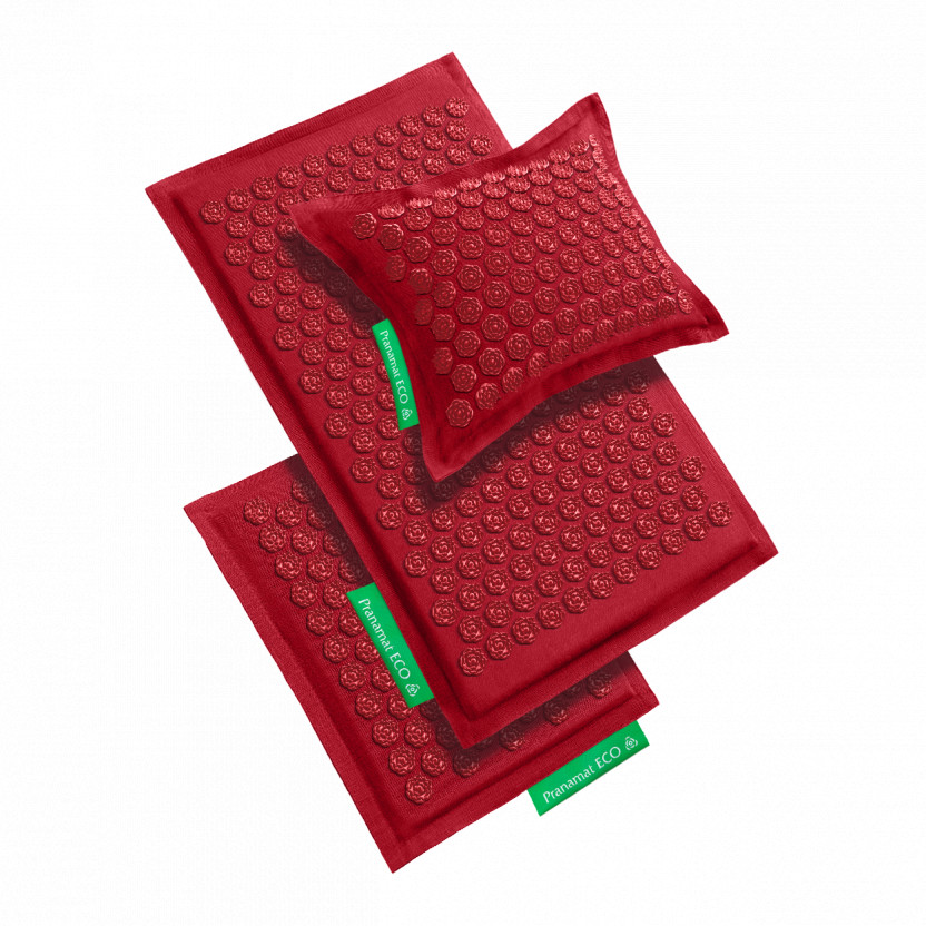 Pranamat + Pillow + Mini (Burgundy)