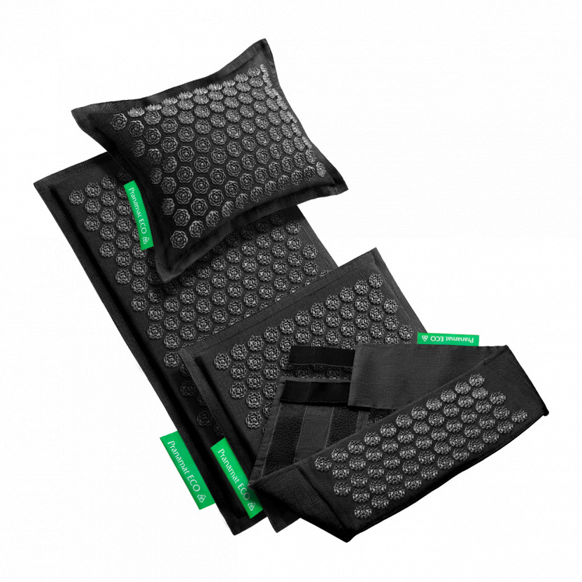 Pranamat + PranaPillow + Mini + PranaBelt (Black)