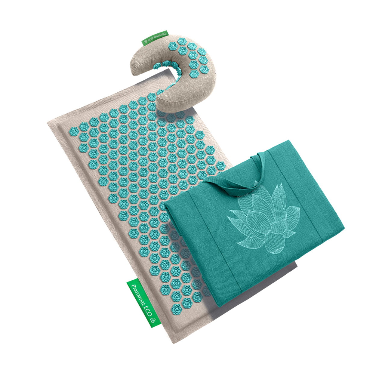 Pranamat + PranaMoon + BigBag (Natural/Turquoise)