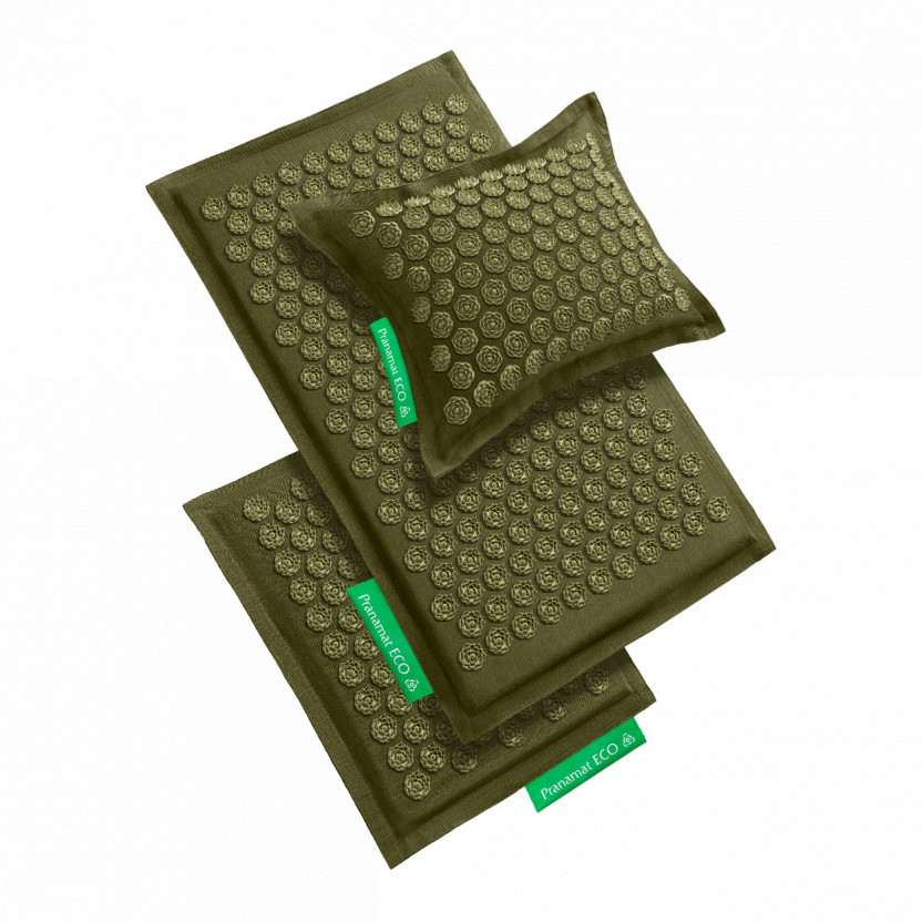 Pranamat Set (Mat + Pillow + Mini) Olive